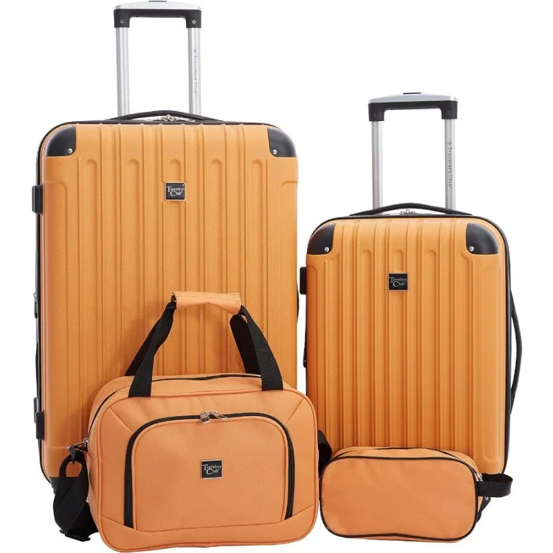 4 Piece Travelers Club Expandable Midtown Hard Shell Luggage Travel Set